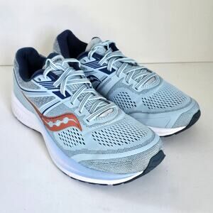 Saucony Omni 19 Running Shoes Women's 10 Blue Copper Athletic Athleisure Active